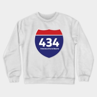 434 Virginia State Route Area Code Tshirt Crewneck Sweatshirt